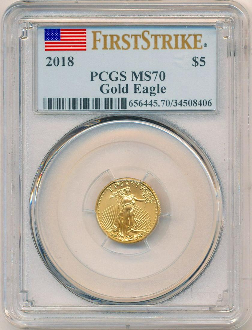 2018 Gold $5 Eagle PCGS MS70 (1 of 4)