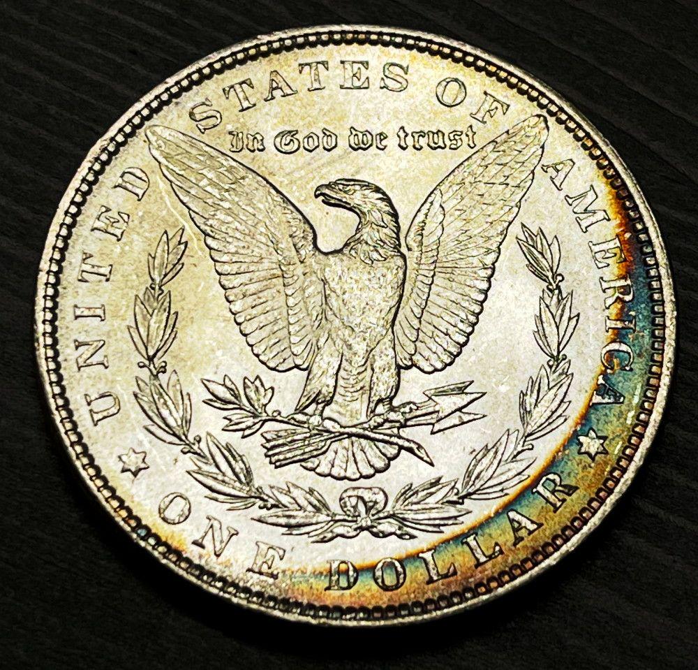 1887 Rainbow Morgan Silver Dollar MS63 PL (1 of 3)