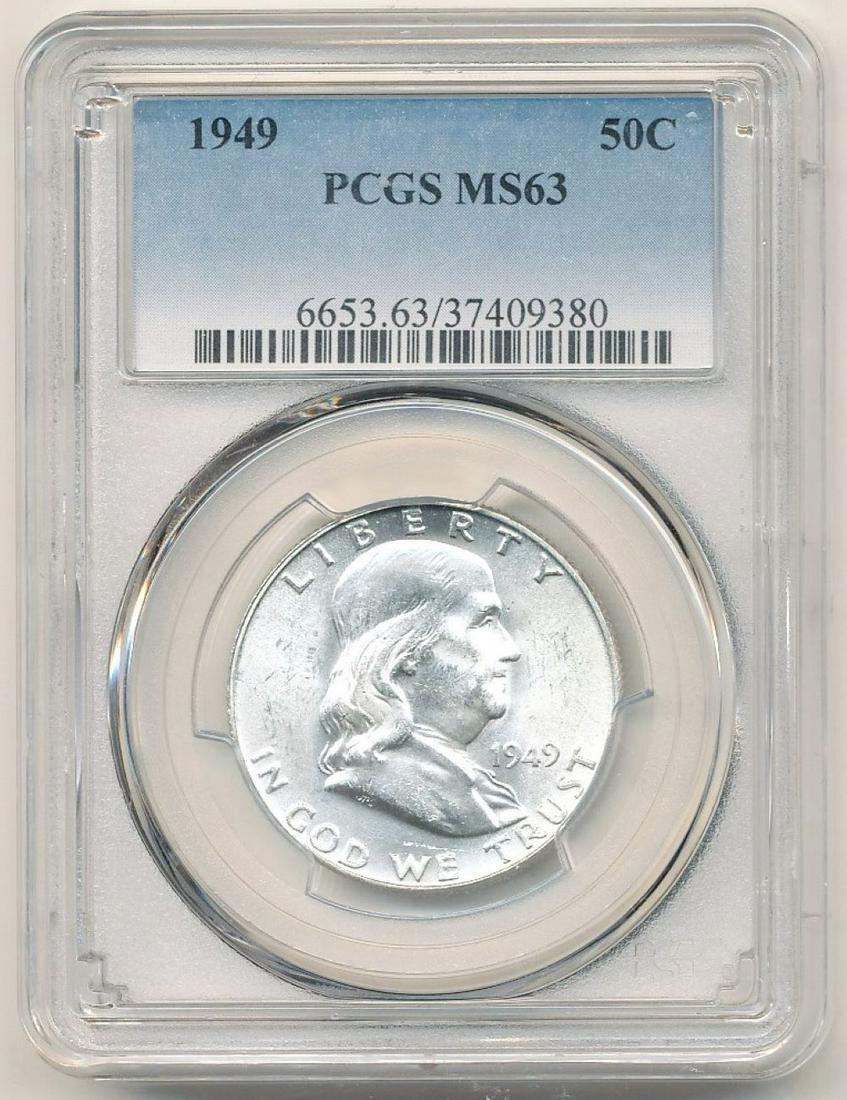 1949 Silver Franklin Half Dollar PCGS MS63 (1 of 2)