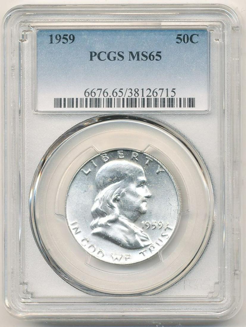 1959 Silver Franklin Half Dollar PCGS MS65 (1 of 2)