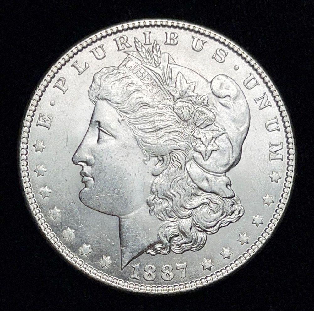 1887 Morgan Silver Dollar MS63 or Above (1 of 2)