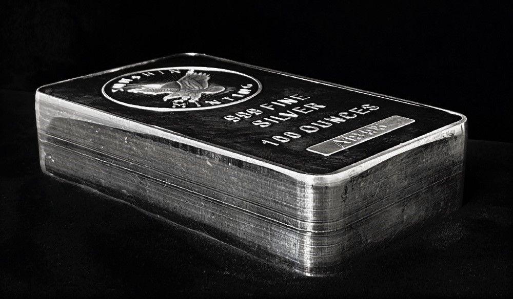 Sunshine Minting 100 oz .999 Fine Silver Bar (1 of 5)