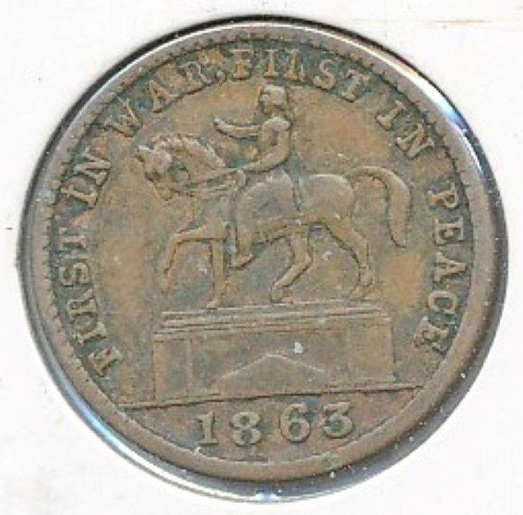 SUPER COOL!!! 1863 CIVIL WAR TOKEN (1 of 4)