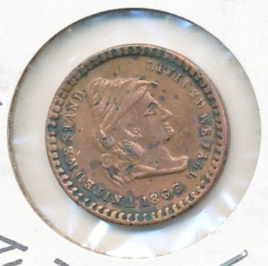 SUPER COOL!!! 1863 CIVIL WAR TOKEN (1 of 4)
