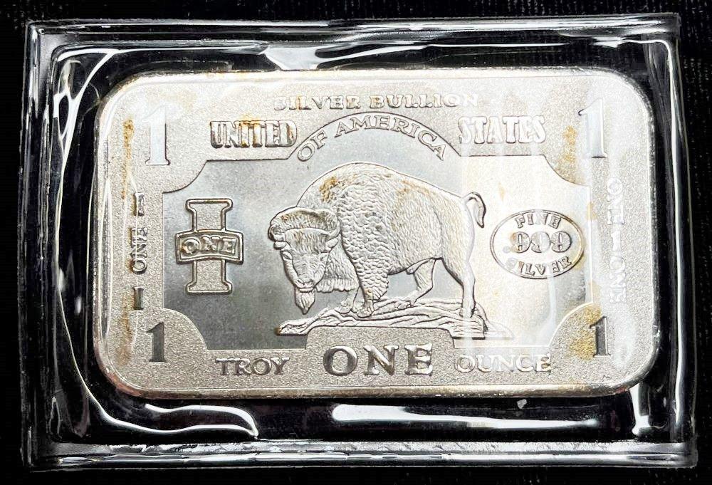 Sealed 1 oz Silver Bar Bison (1 of 3)