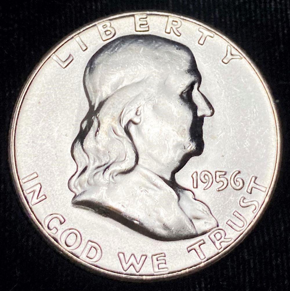 1956 P Franklin Silver Half Dollar Choice BU (1 of 2)