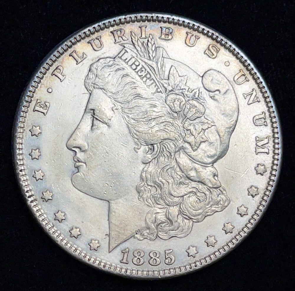 1885 Morgan Silver Dollar AU Detail (1 of 2)