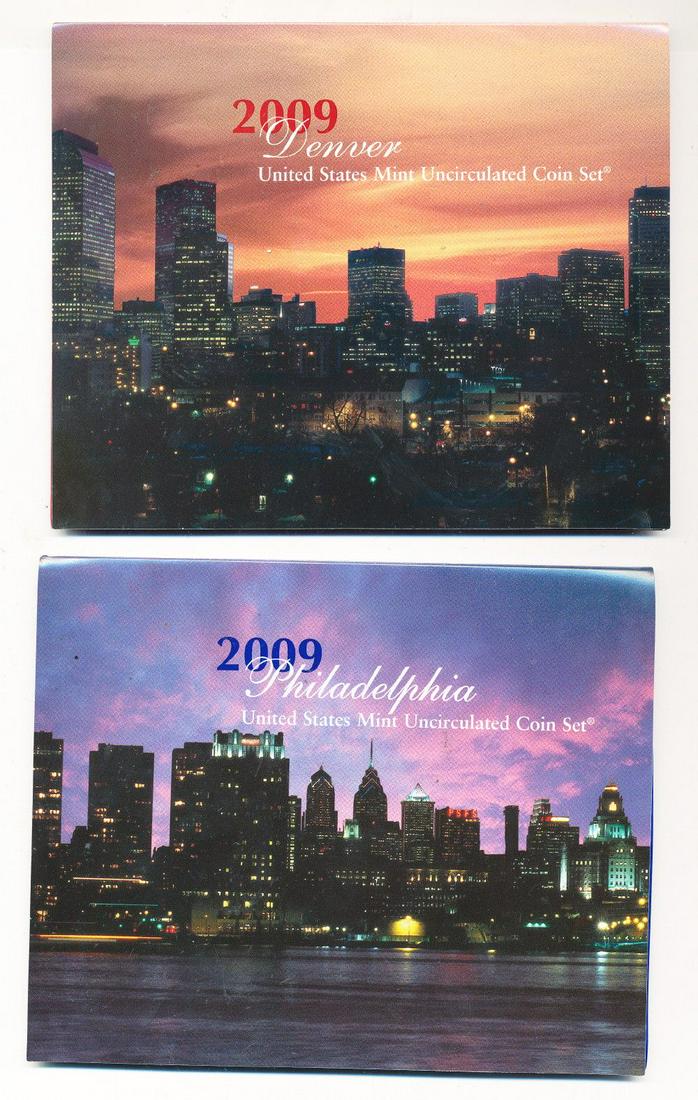 (2) 2009 US Mint Uncirculated Coin Sets OGP (1 of 5)