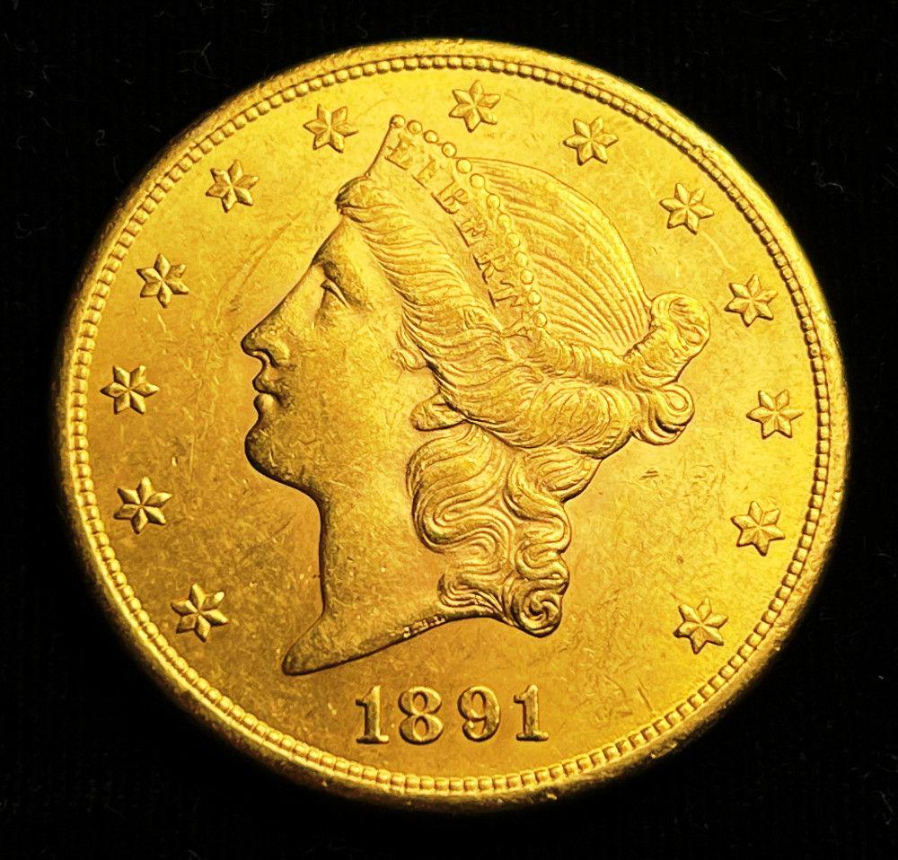 1891-S $20 Gold Liberty Head Mint Condition (1 of 2)