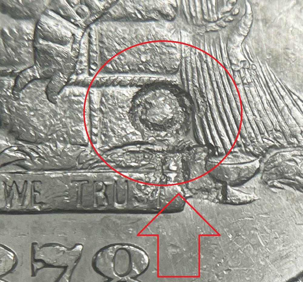 1878 Trade Silver Dollar AU58 w/ Rare Chop Mark (1 of 3)