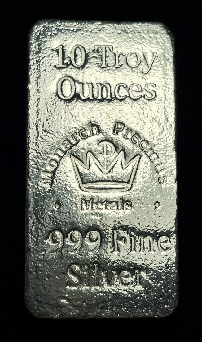 Monarch Precious Metals 10 oz Silver Bar (1 of 4)