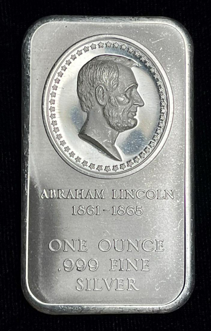Abraham Lincoln 1 oz Silver Bar (1 of 3)