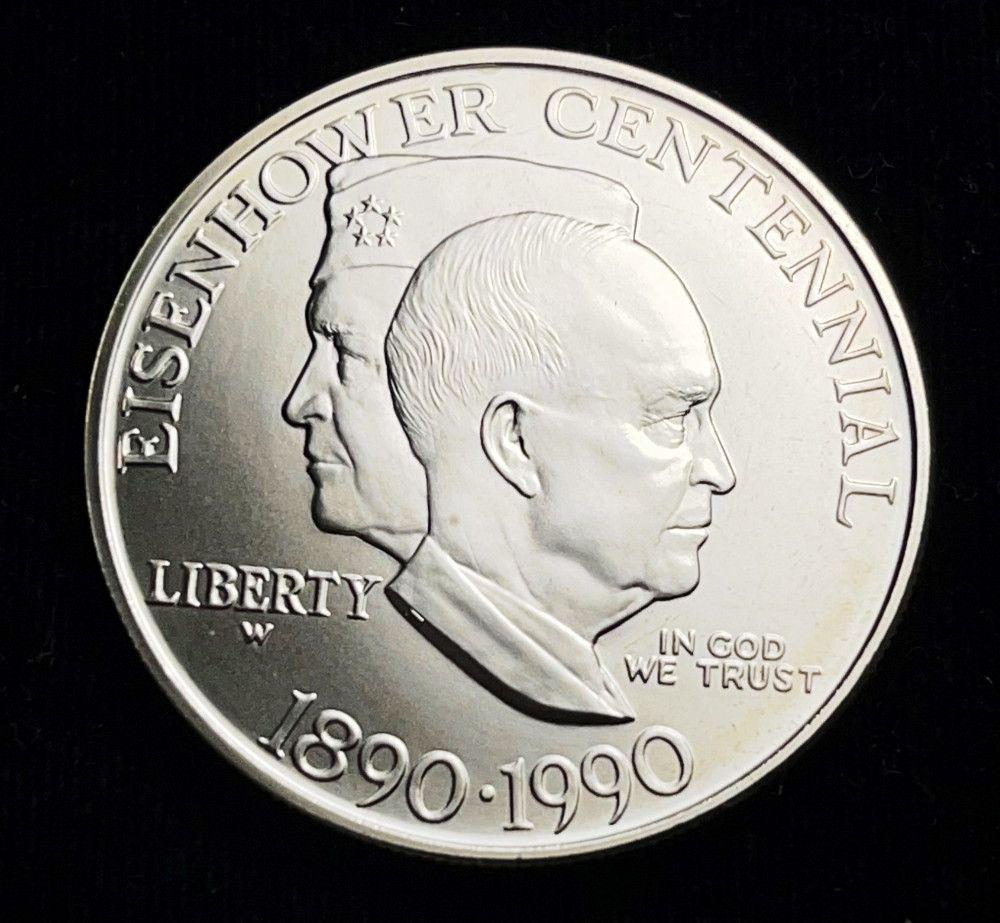 1990 Eisenhower Centennial Silver Dollar MS67+ (1 of 2)