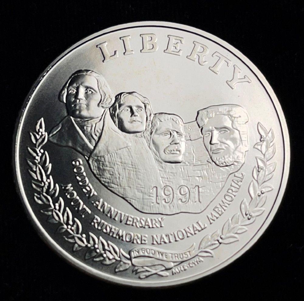 1991 Mt. Rushmore Golden Anniv. Liberty Silver $1 MS67+ (1 of 2)