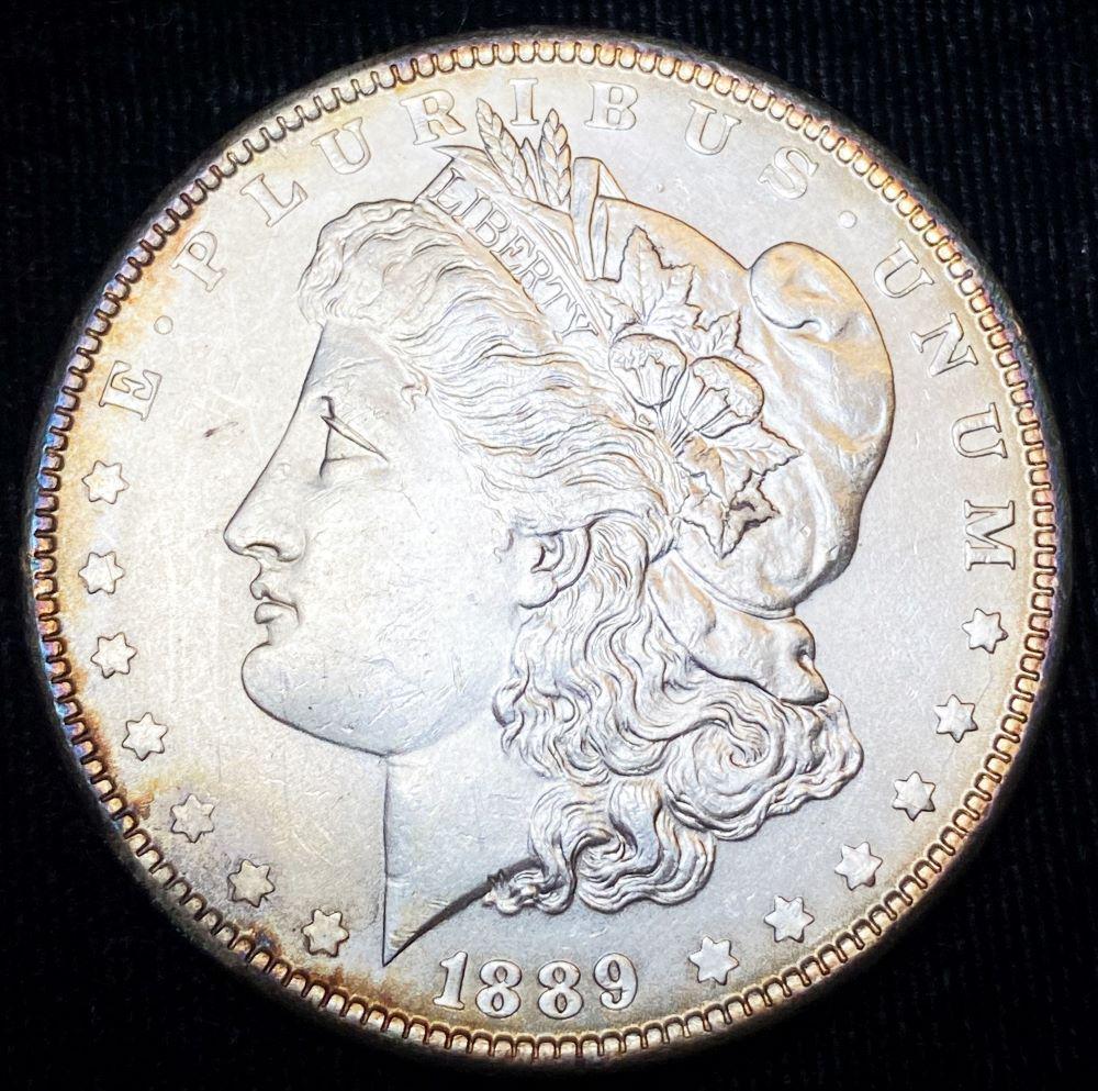 1889 Morgan Silver Dollar Almost Uncirculated (1 of 2)