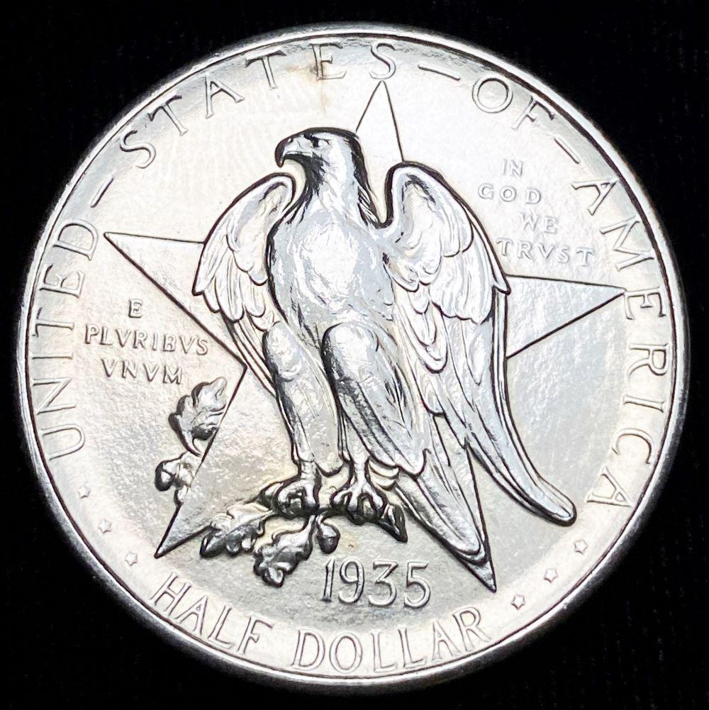 1935-S Texas Independence Com. Silver Half Dollar MS66+ (1 of 2)