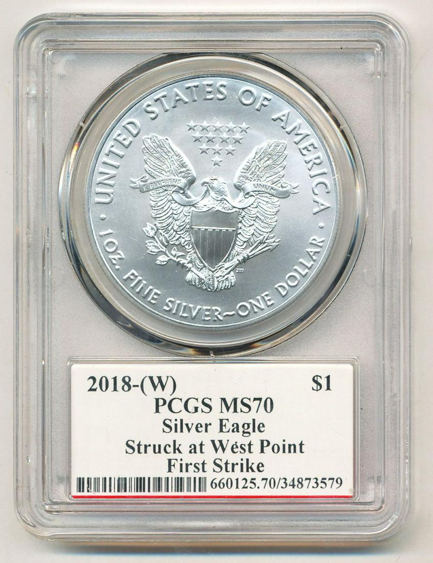 2018-W Struck At West Point Silver Eagle PCGS MS70 (1 of 2)
