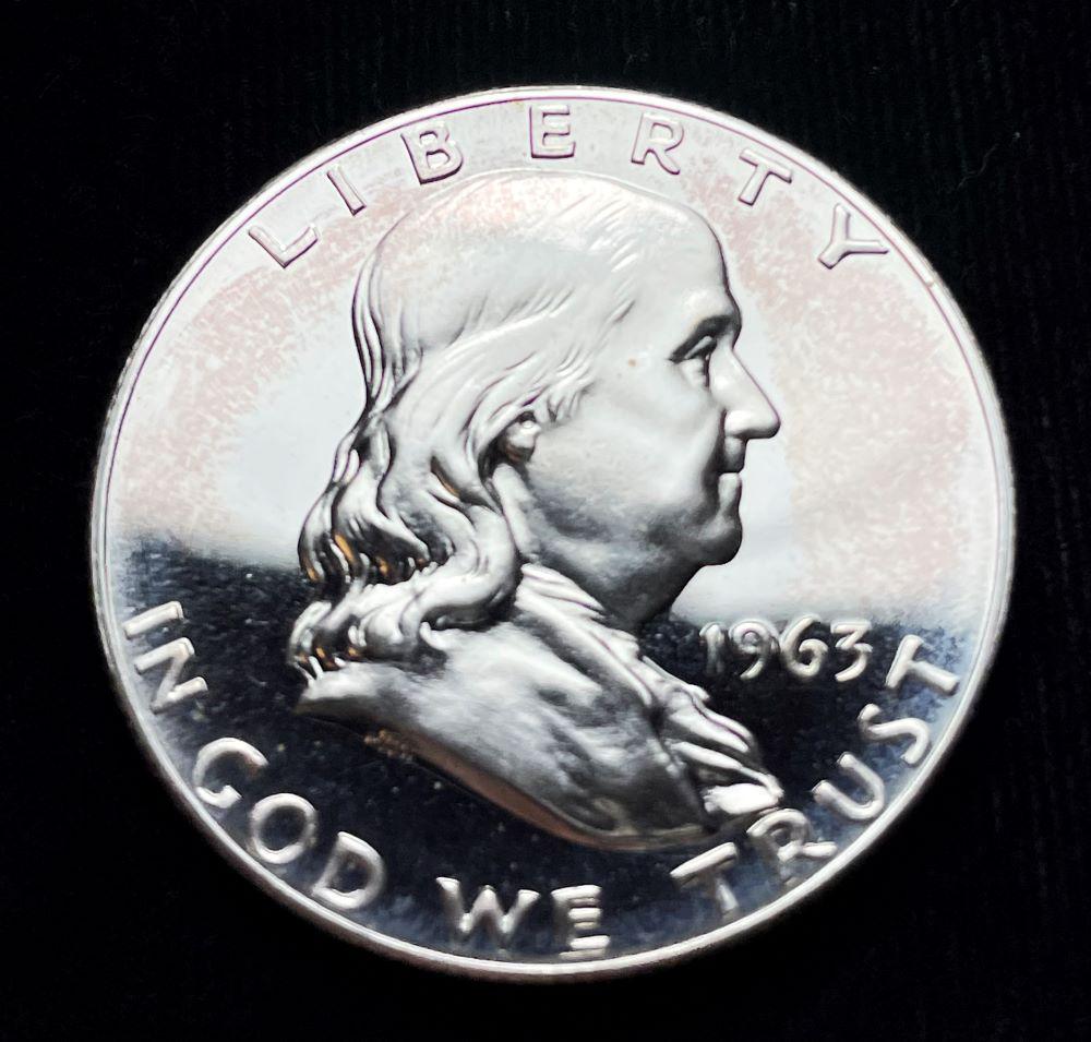1963 90% Silver Proof Franklin 50c (1 of 2)