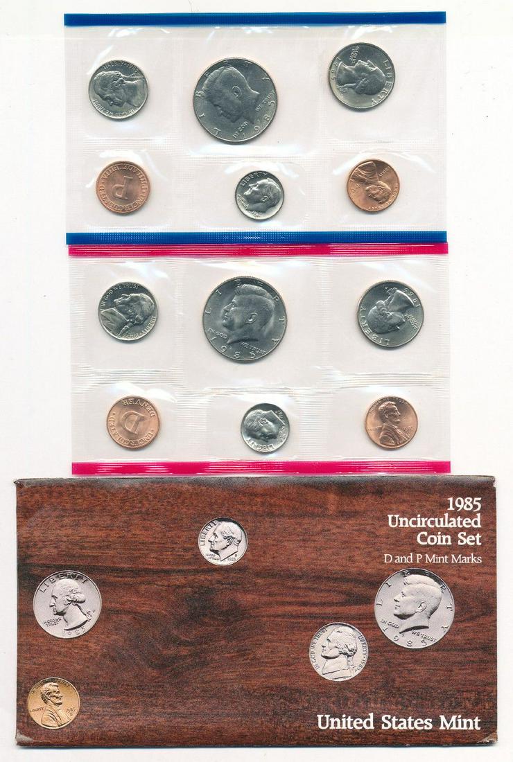 1985 Uncirculated U.S. Mint Set (12-coins) (1 of 9)