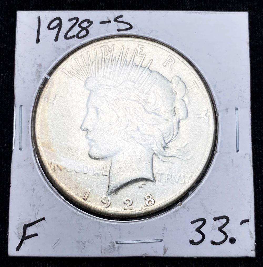 1928-S Peace Silver Dollar VF (1 of 2)