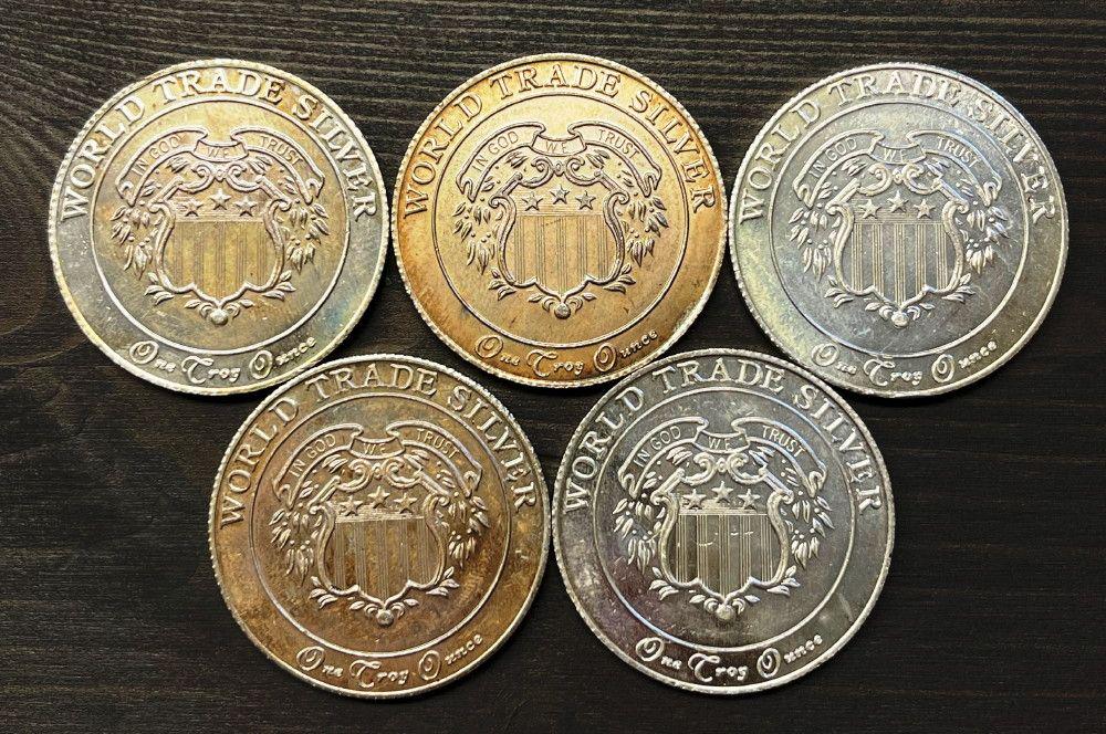 (5) Vintage World Trade 1 oz Silver Collection (1 of 4)