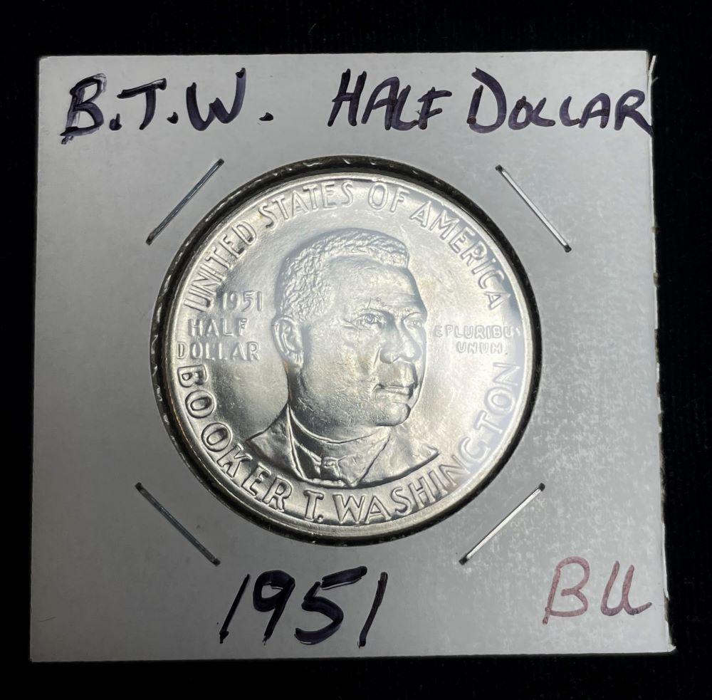 1951 Booker T. Washington Silver Half Dollar Choice BU (1 of 2)