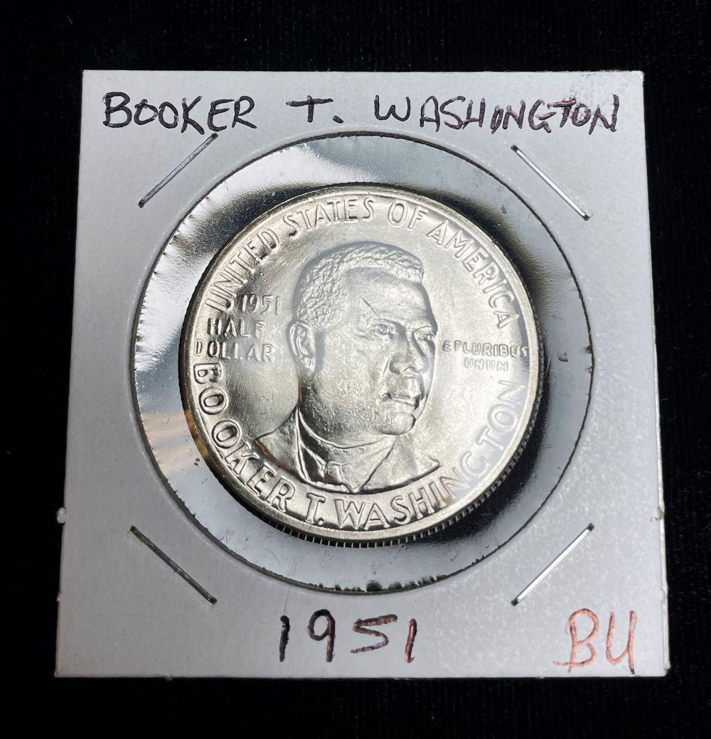 1951 Booker T. Washington Silver Half Dollar Choice BU (1 of 2)