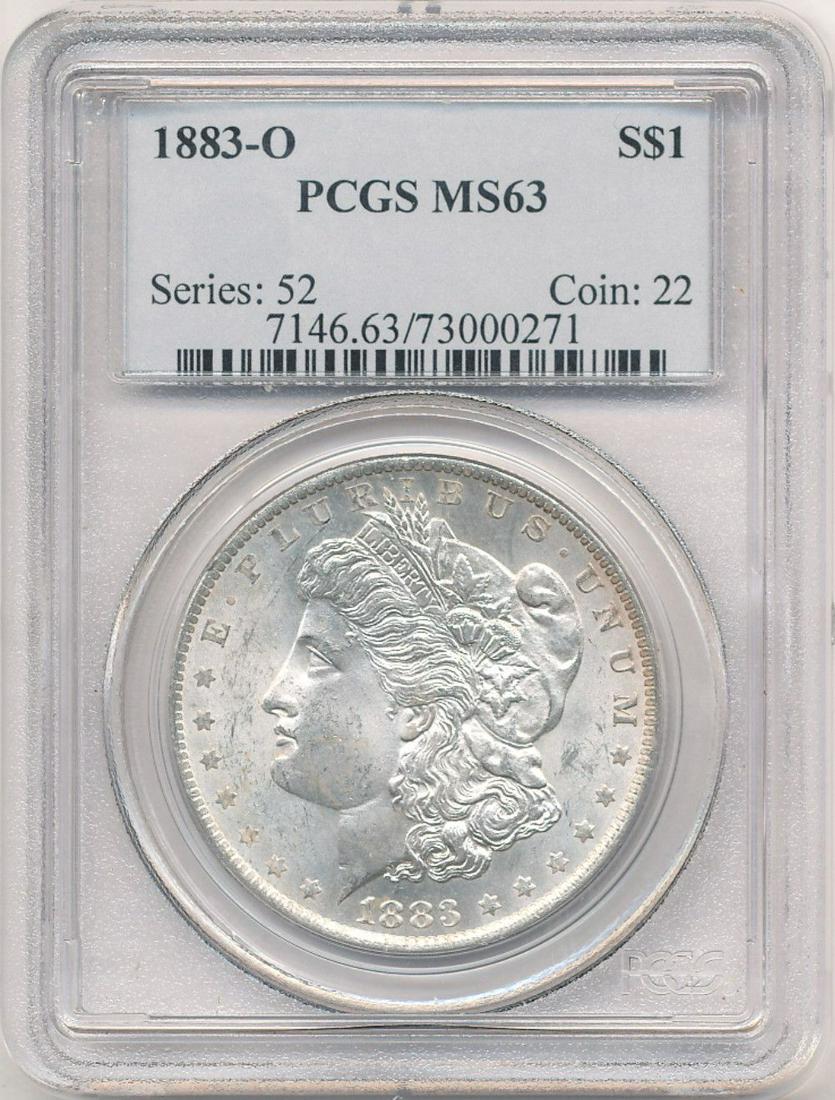 1883-O Morgan Silver Dollar PCGS MS63: This group of consigned items, has been passed down, and originated from a collection belonging to a customer of mine who collected them over the years/decades of our relationship. He was a wonderful 