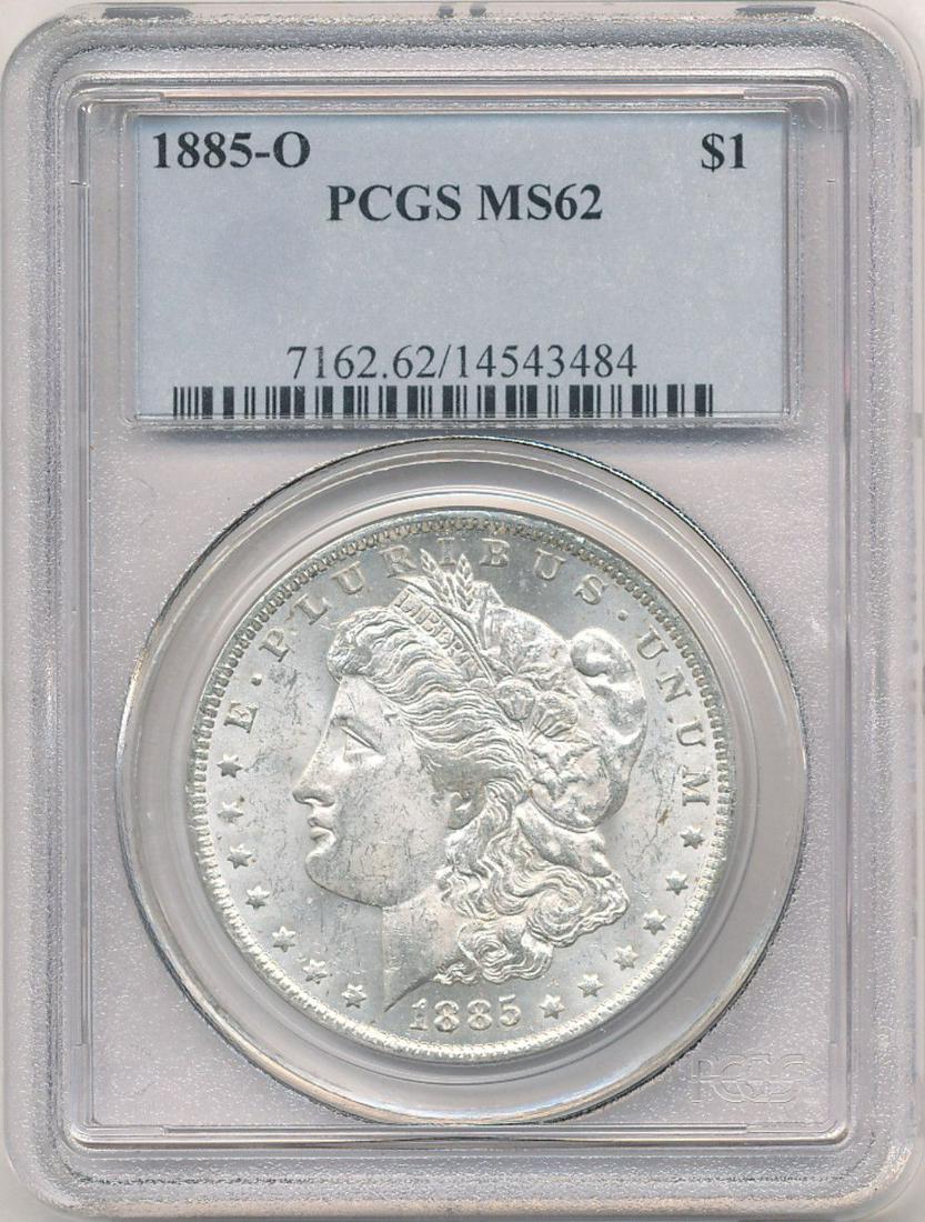 1885-O Morgan Silver Dollar PCGS MS62 (1 of 4)