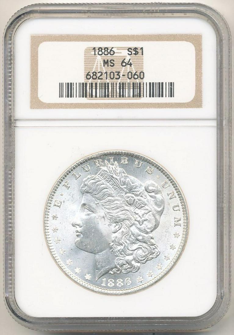 1886 Morgan Silver Dollar NGC MS64 (1 of 4)