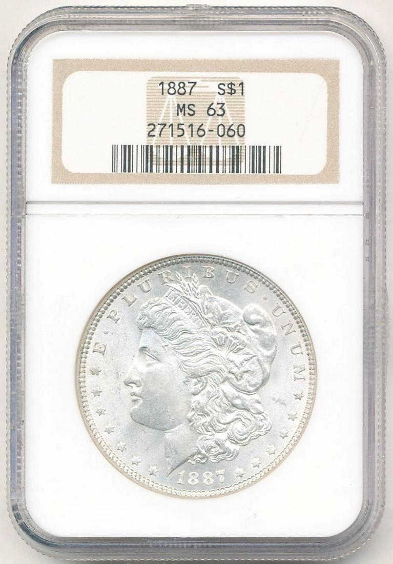 1887 Morgan Silver Dollar NGC MS63 (1 of 4)