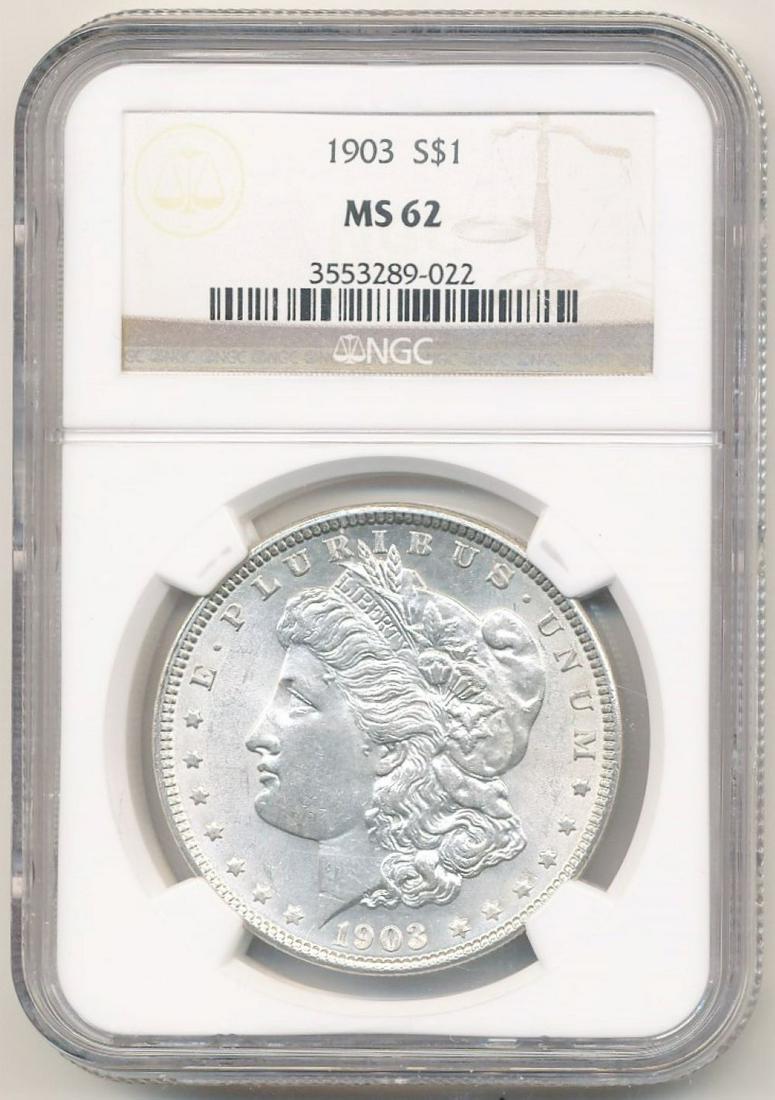 1903 Morgan Silver Dollar NGC MS62 (1 of 4)