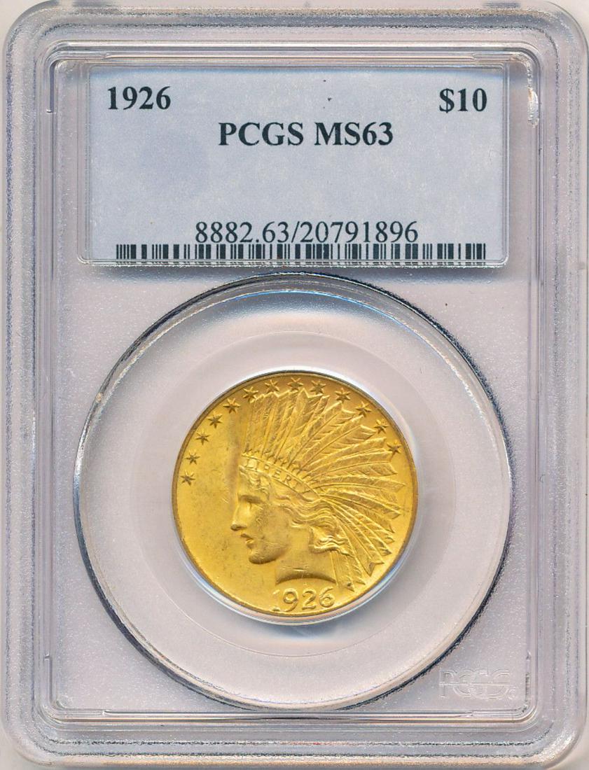1926 $10 Indian Gold PCGS MS63 (1 of 4)