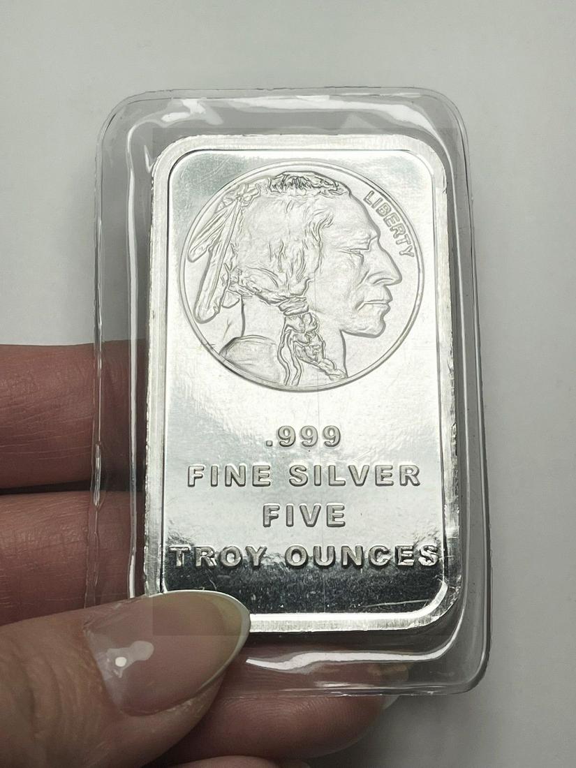 5 oz .999 Silver Buffalo Bar (1 of 4)