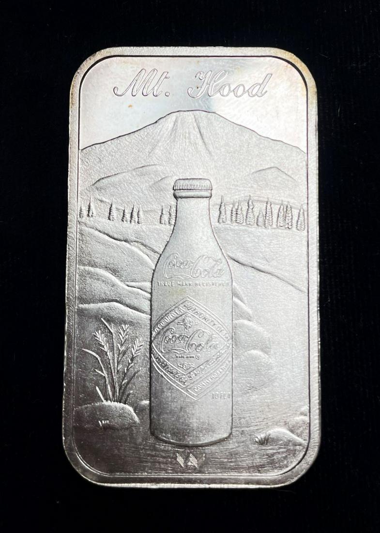 Vintage Mt. Hood Coca Cola Silver 1 oz Bar (1 of 5)
