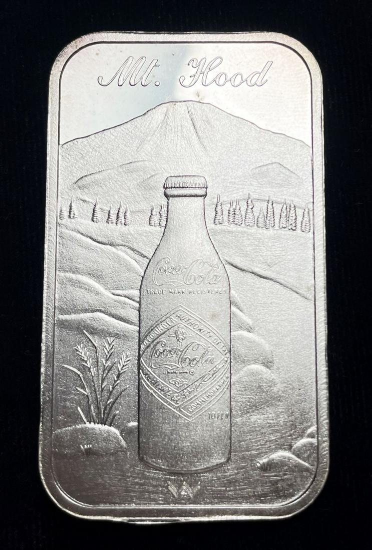 Vintage Mt. Hood Coca Cola Silver 1 oz Bar (1 of 5)