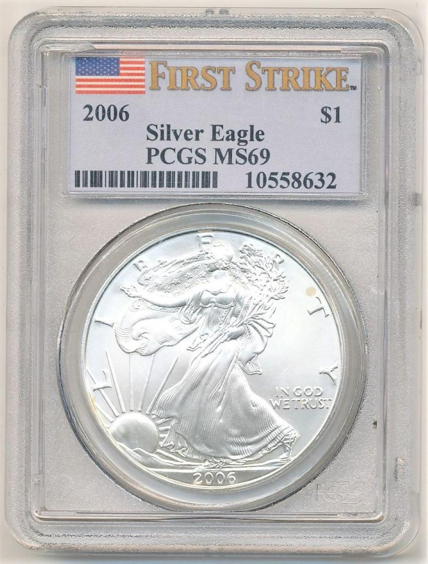 2006 First Strike American Silver Eagle PCGS MS69 (1 of 2)