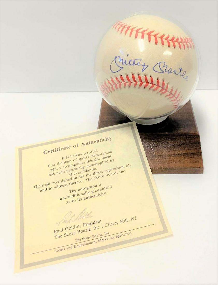 Mickey Mantle Autographed Rawlings Baseball (1 of 4)