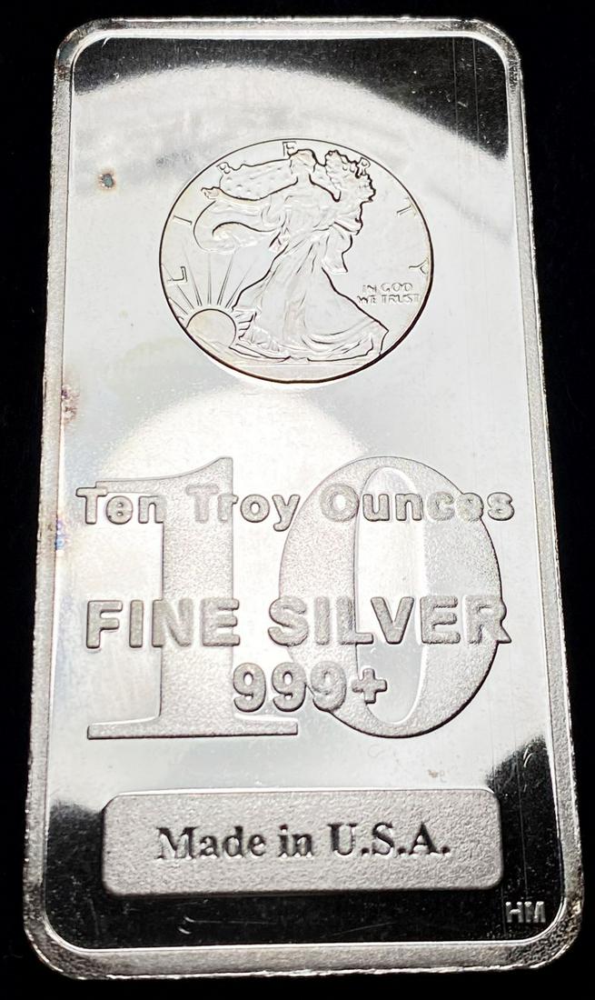 Walking Liberty Design 10 oz Silver Bar (1 of 3)