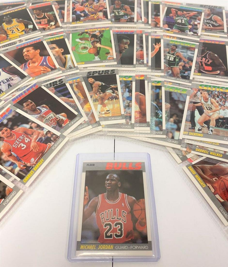 1987-88 Fleer Basketball Complete Set 1-132 + Sticker (1 of 19)