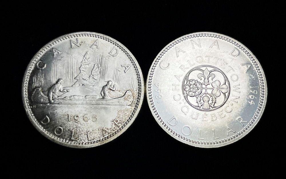 (2) 1964-1965 Canada Silver $1 (1 of 2)