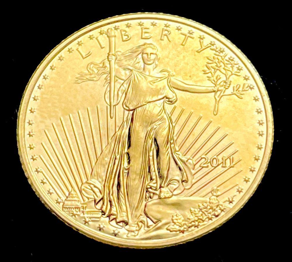 2011 5 Dollar Gold Eagle 1/10 oz (1 of 2)