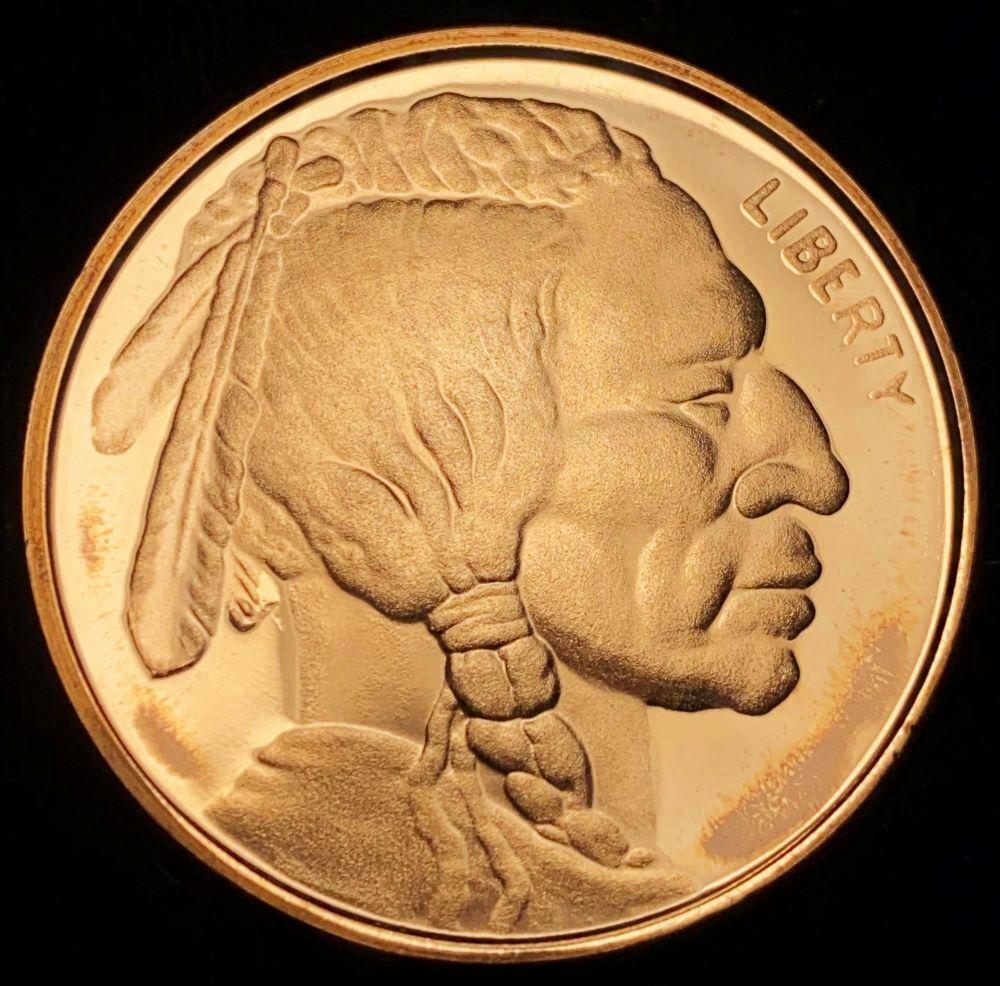 Indian Head Design Copper 1 oz Round (1 of 2)