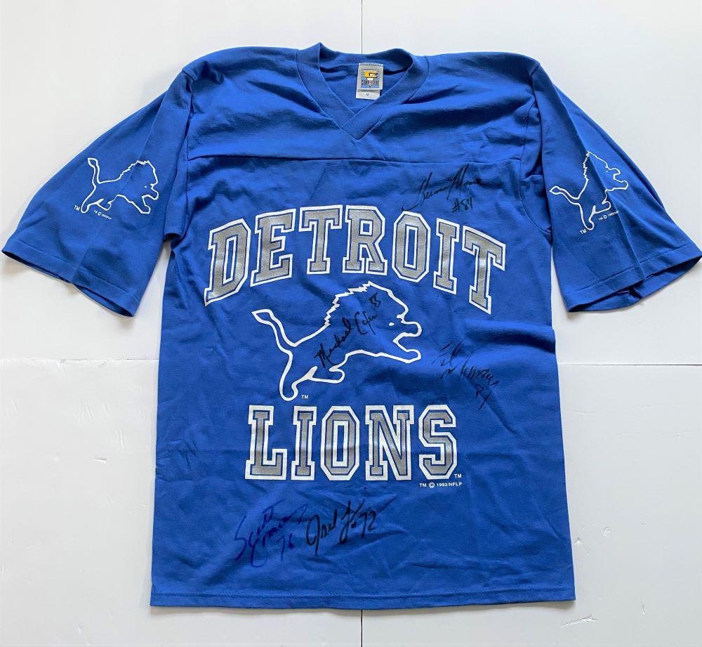 Detroit Lions Signed T-Shirt Herman Moore and more (1 of 7)