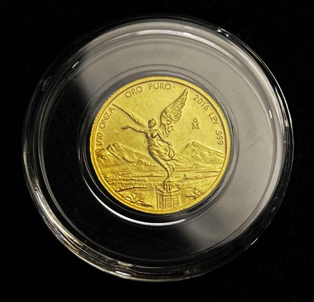 2016 Mexico 1/10 Onza Oro .999 Gold Libertad Coin (1 of 3)