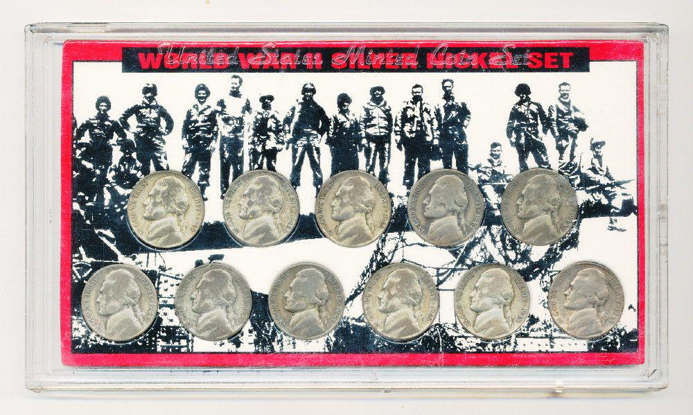 1942-1945 U.S. World War 2 Silver Nickel Set (11-coins) (1 of 2)