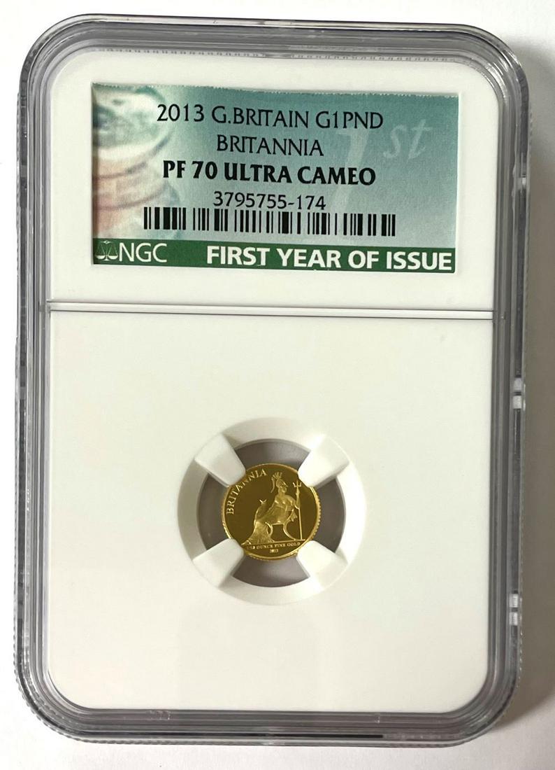 2013 Great Britain Gold Pound NGC PF70 1/20 oz (1 of 4)