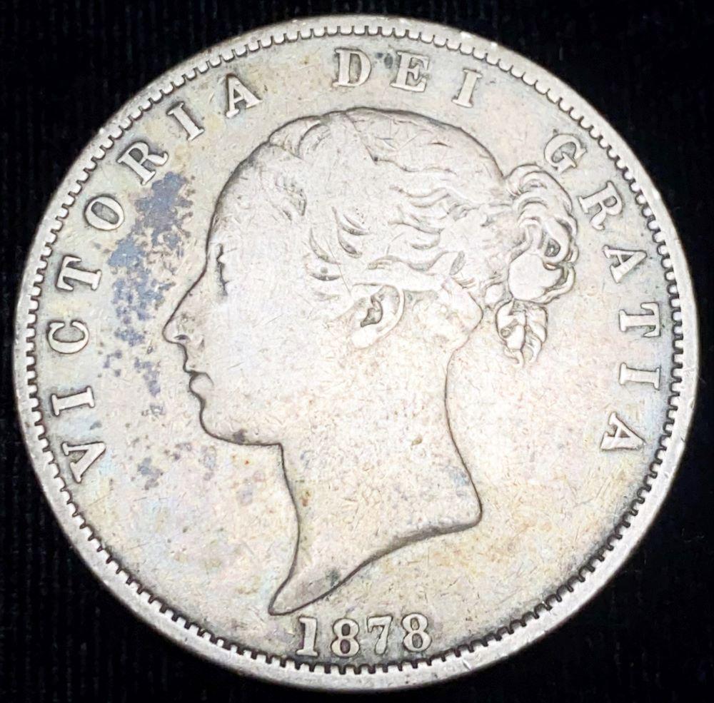 1878 Silver Great Britain Half Crown F (1 of 3)