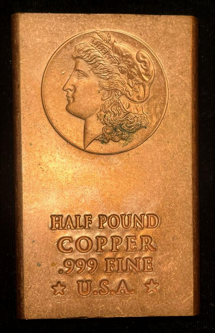Massive Half Pound Morgan Copper Bar (1 of 3)