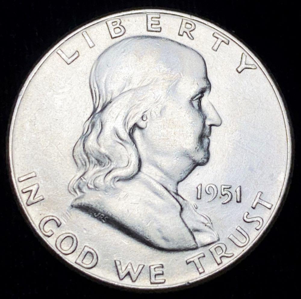 1951 Franklin Silver Half Dollar (1 of 2)